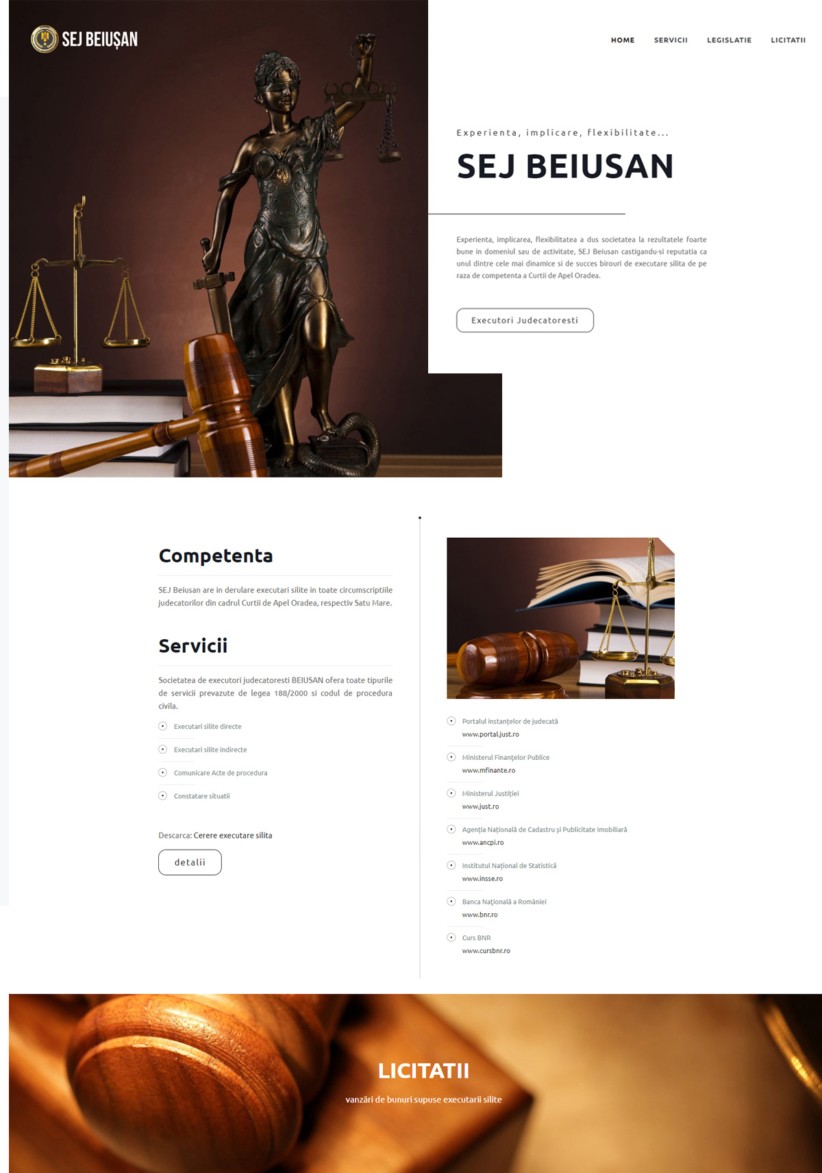 design web site prezentare executor judecatoresc beiusan agentie publicitate 21vision oradea