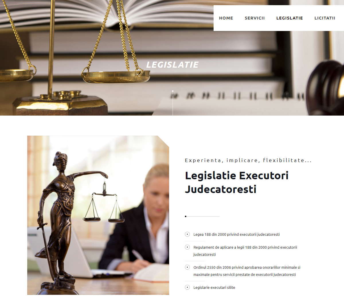 design web site prezentare executor judecatoresc oradea 21vision agentie publicitate